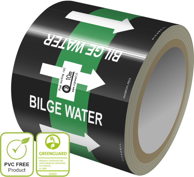 Signwell Premium Line, marine pipe marking